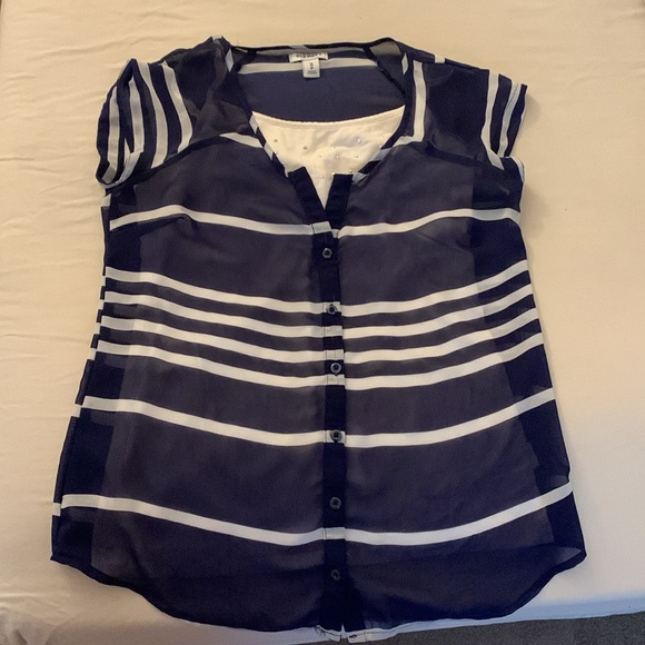 Old Navy Sheer Striped Blouse - Picture 5 of 5